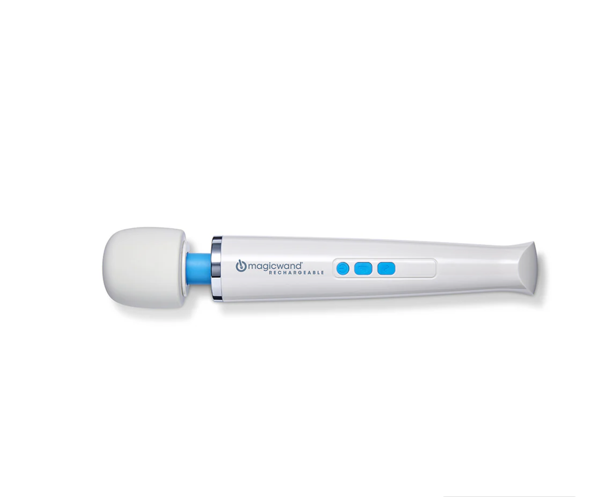 Close-up of Magic Wand Rechargeable silicone head and flexible neck